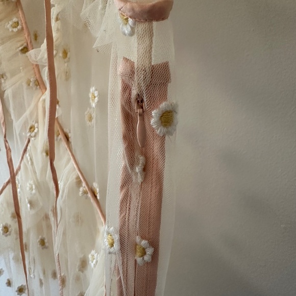 Doen Zelda Sheer Floral Maxi Dress in Faded Peach - Size XS - Picture 13 of 14